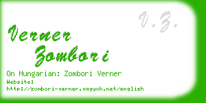 verner zombori business card